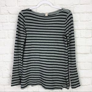 J. Crew Factory Soft Striped Cotton Boatneck Top